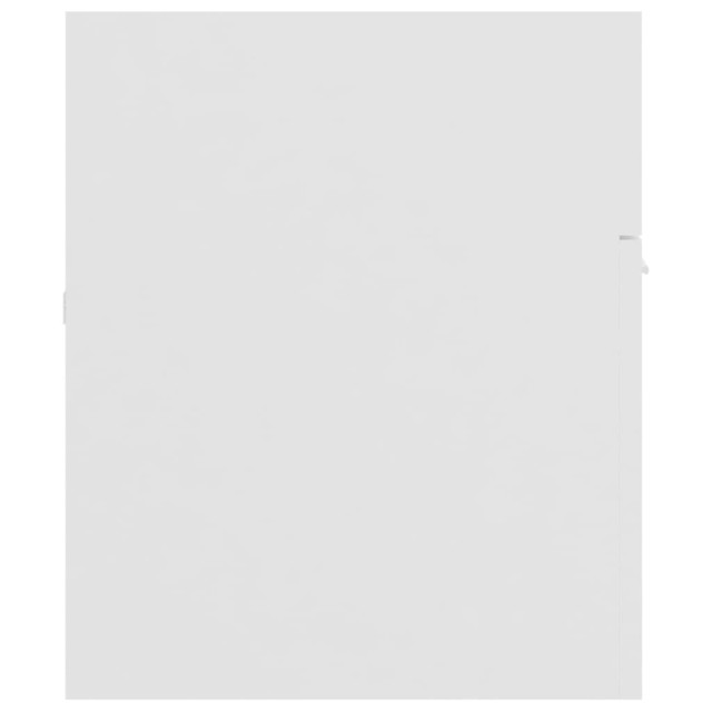 Armoire d'évier avec lavabo intégré Blanc Aggloméré