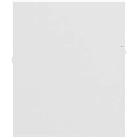 Armoire d'évier avec lavabo intégré Blanc Aggloméré