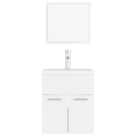 Ensemble de meubles de salle de bain Blanc Aggloméré