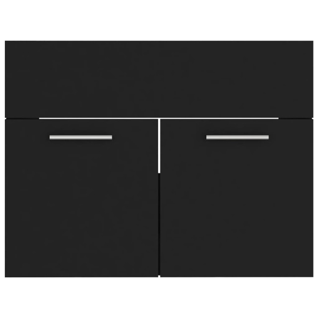 Ensemble de meubles de salle de bain Noir Aggloméré