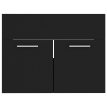 Ensemble de meubles de salle de bain Noir Aggloméré