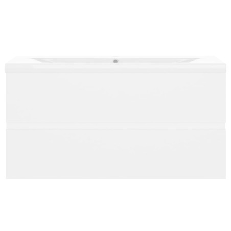 Armoire d'évier avec lavabo intégré Blanc Bois d'ingénierie