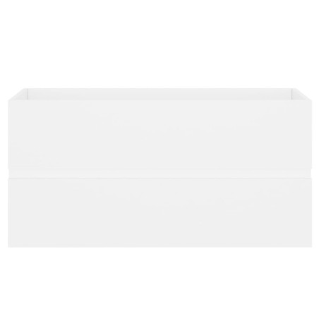 Armoire d'évier avec lavabo intégré Blanc Bois d'ingénierie