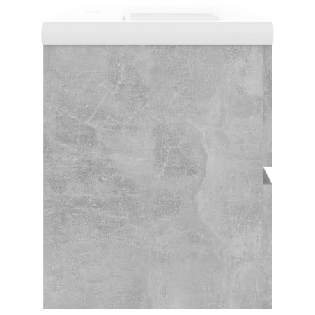 Armoire d'évier et lavabo intégré Gris béton Bois d'ingénierie