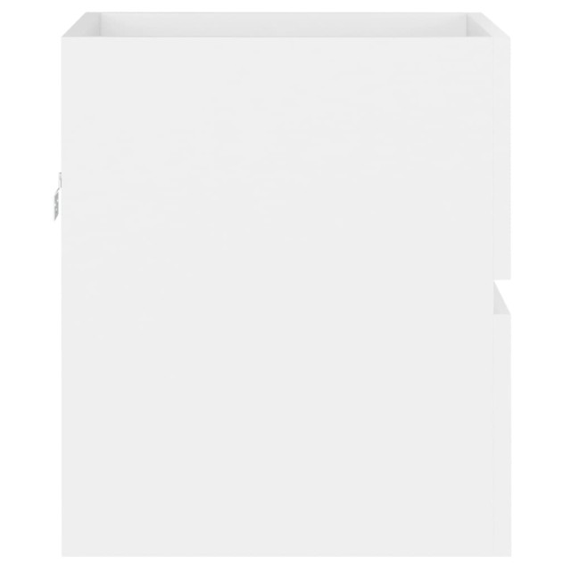 Armoire d'évier avec lavabo intégré blanc bois d'ingénierie