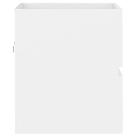 Armoire d'évier avec lavabo intégré blanc bois d'ingénierie