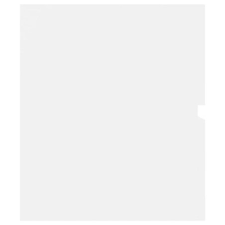 Armoire d'évier avec lavabo intégré blanc bois d'ingénierie