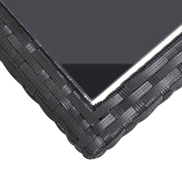 Ensemble à manger de jardin 3 pcs Noir