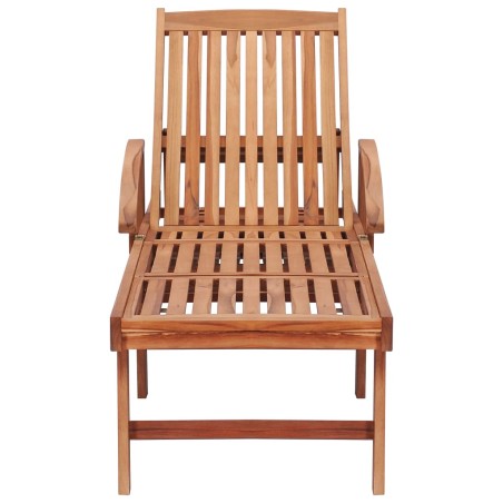 Chaises longues lot de 2 Bois de teck solide