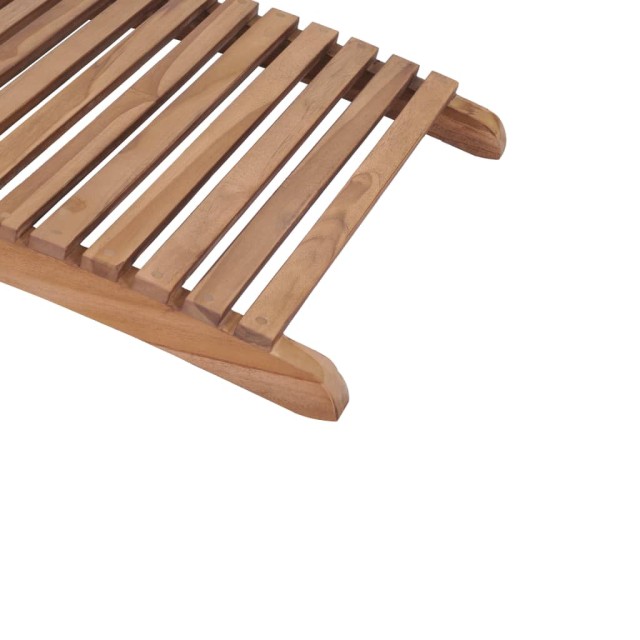 Chaises longues pliables lot de 2 Bois de teck solide