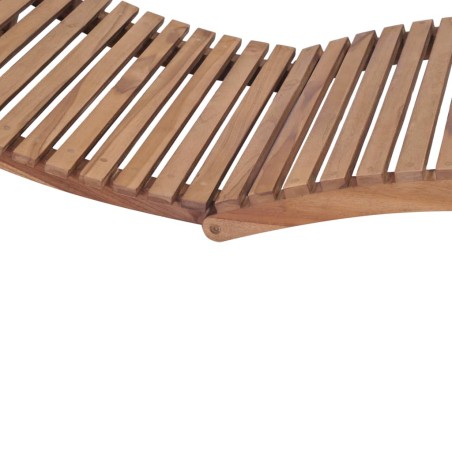 Chaises longues pliables lot de 2 Bois de teck solide