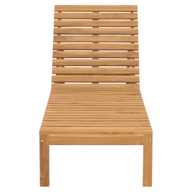 Chaises longues lot de 2 Bois de teck solide