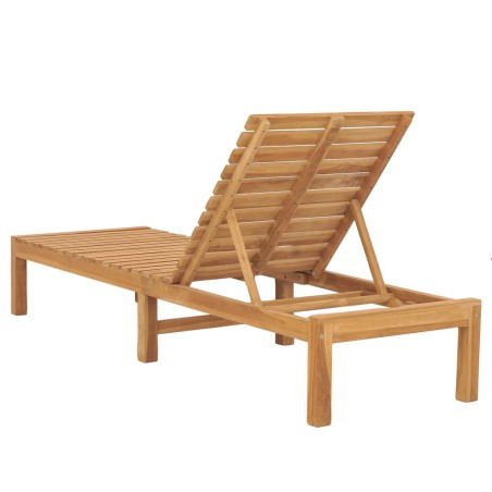 Chaises longues lot de 2 Bois de teck solide