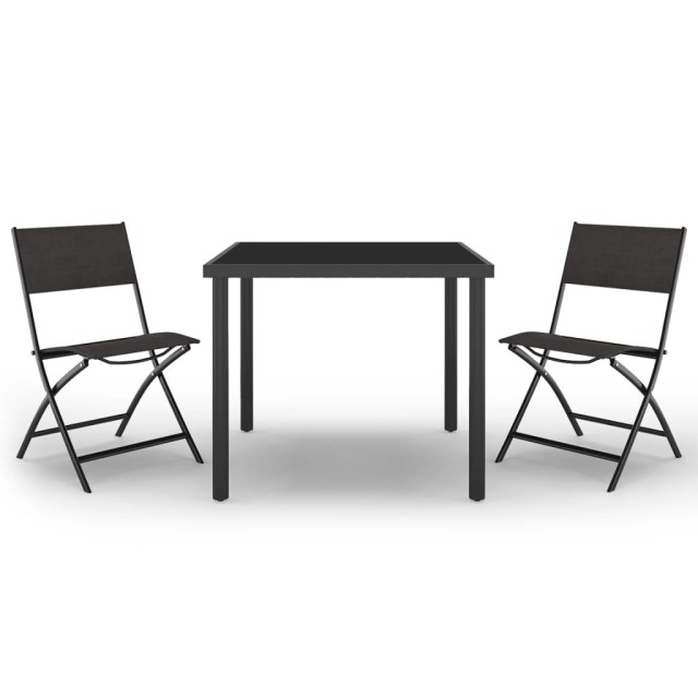 Ensemble de salle à manger d'extérieur 3 pcs Acier