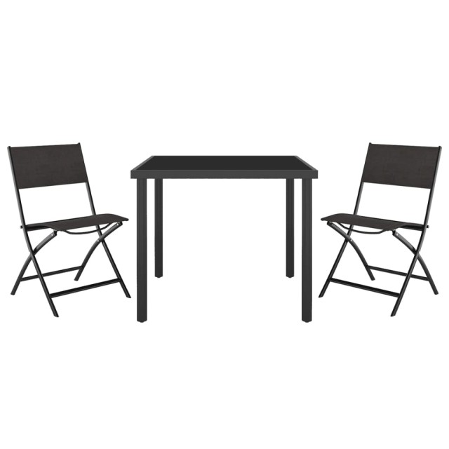 Ensemble de salle à manger d'extérieur 3 pcs Acier