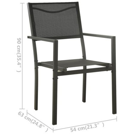 Mobilier de salle à manger d'extérieur 3 pcs Acier