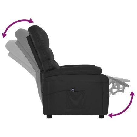 Fauteuil inclinable électrique Noir Similicuir