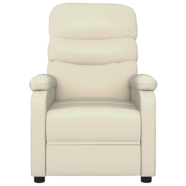 Fauteuil inclinable électrique Crème Similicuir