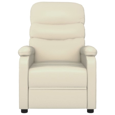 Fauteuil inclinable électrique Crème Similicuir