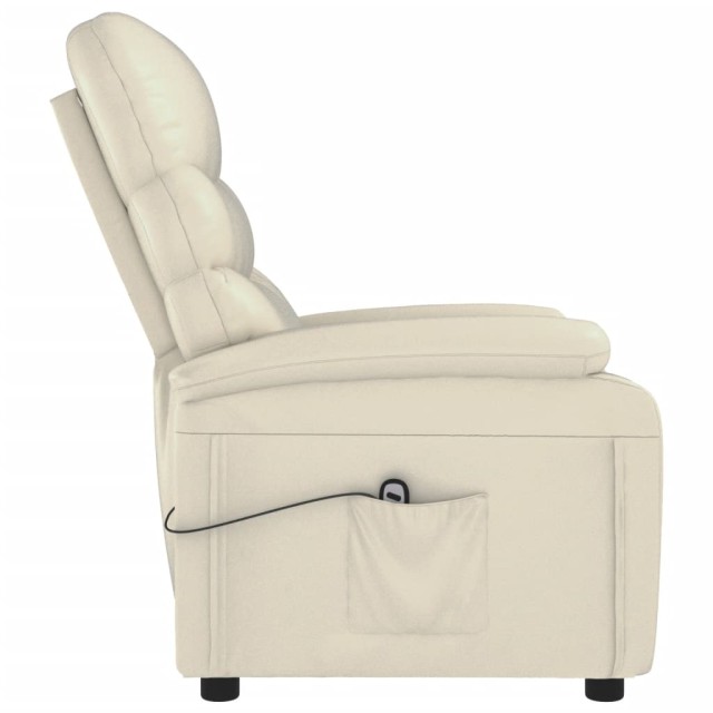 Fauteuil inclinable électrique Crème Similicuir