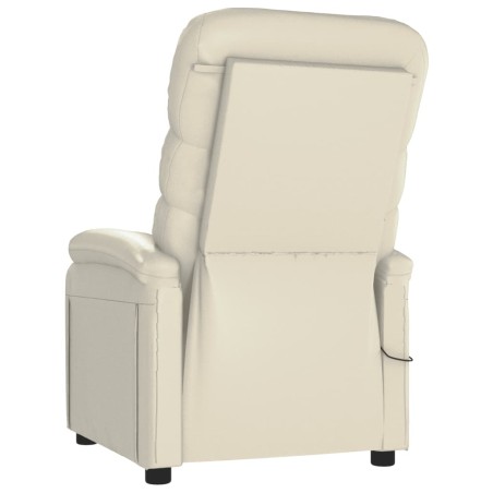 Fauteuil inclinable électrique Crème Similicuir