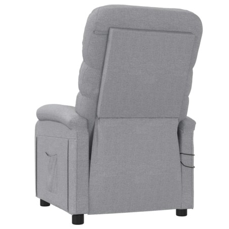 Fauteuil électrique de massage Gris clair Tissu