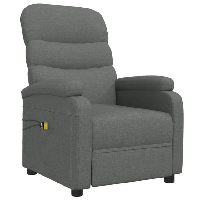 Fauteuil électrique de massage Gris foncé Tissu