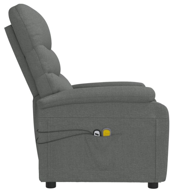 Fauteuil électrique de massage Gris foncé Tissu