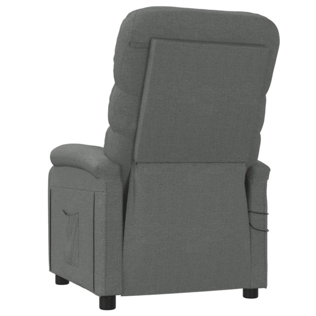 Fauteuil électrique de massage Gris foncé Tissu