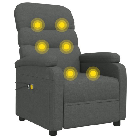 Fauteuil électrique de massage Gris foncé Tissu
