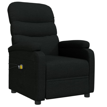 Fauteuil électrique de massage Noir Tissu