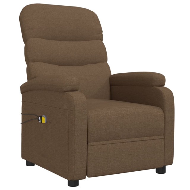 Fauteuil électrique de massage Marron Tissu