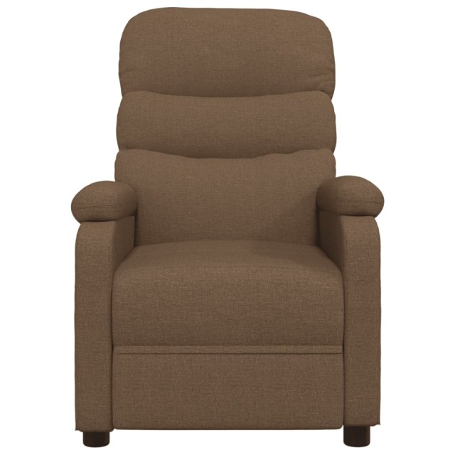 Fauteuil électrique de massage Marron Tissu