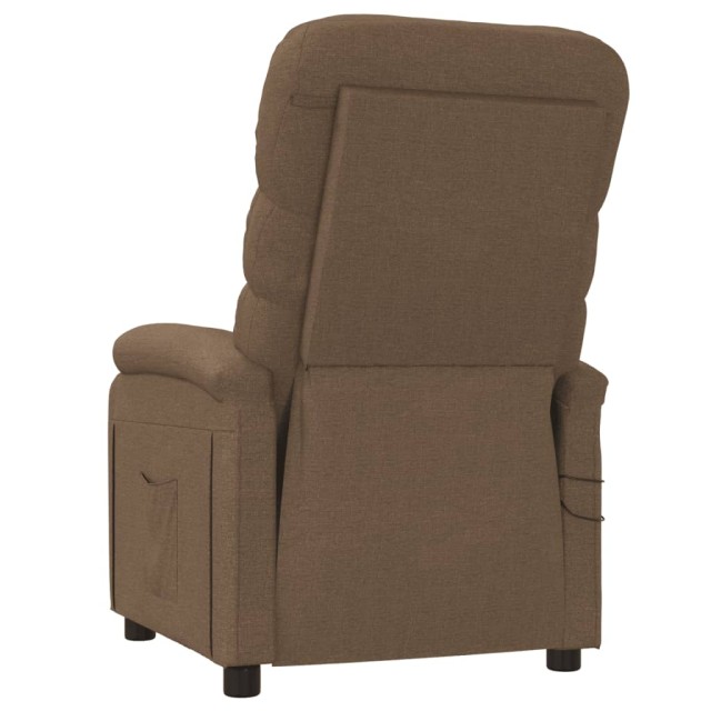 Fauteuil électrique de massage Marron Tissu