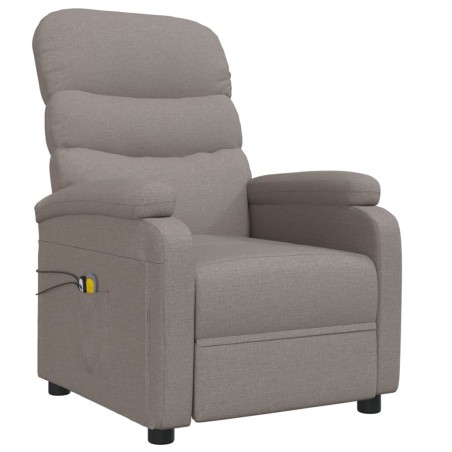 Fauteuil électrique de massage Taupe Tissu