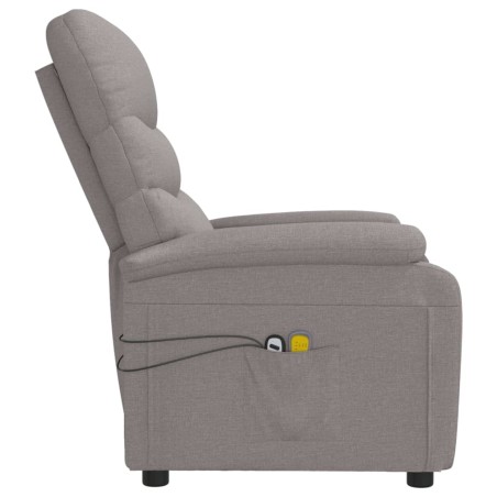 Fauteuil électrique de massage Taupe Tissu