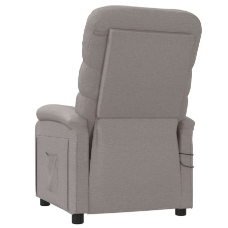 Fauteuil électrique de massage Taupe Tissu
