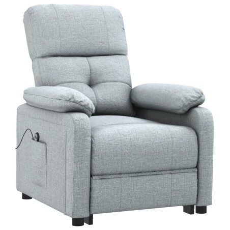 Fauteuil inclinable électrique Gris clair Tissu