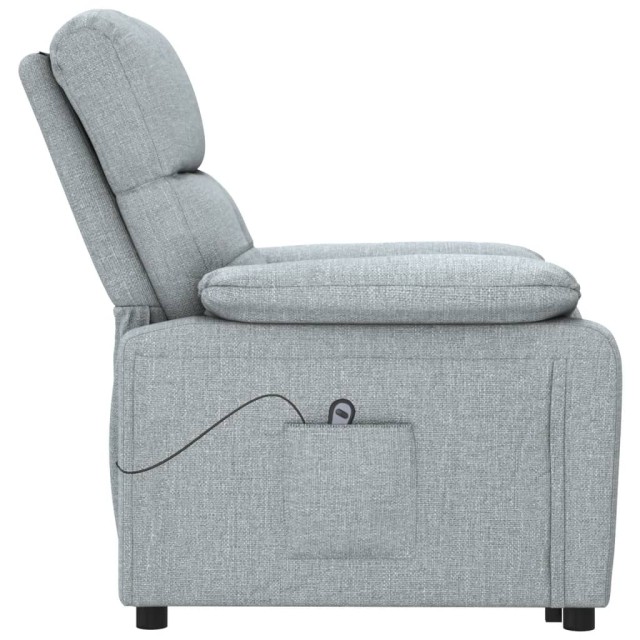 Fauteuil inclinable électrique Gris clair Tissu