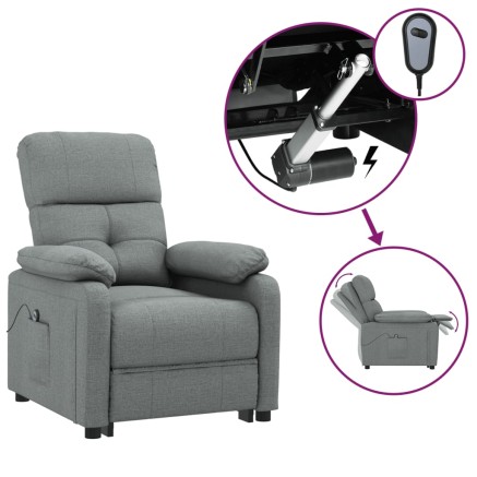 Fauteuil inclinable électrique Gris foncé Tissu 2