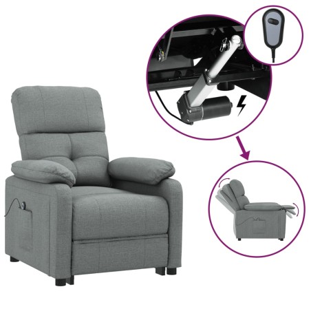 Fauteuil inclinable électrique Gris foncé Tissu