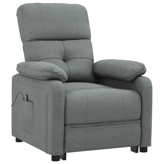 Fauteuil inclinable électrique Gris foncé Tissu
