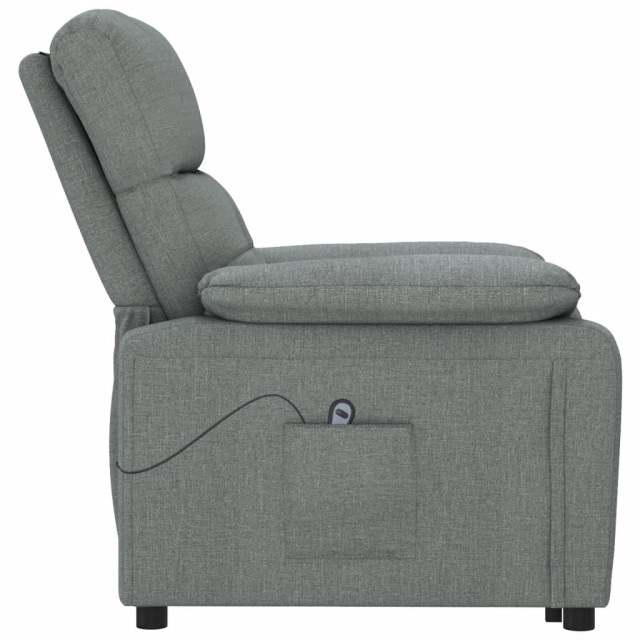 Fauteuil inclinable électrique Gris foncé Tissu