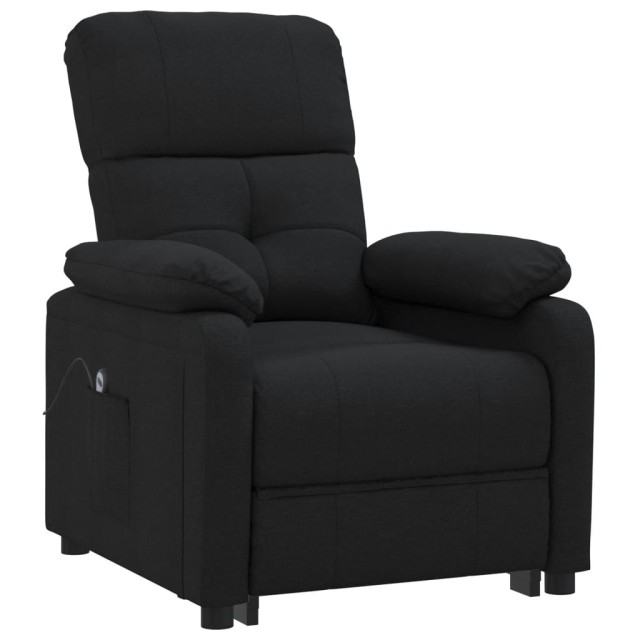 Fauteuil inclinable électrique Noir Tissu