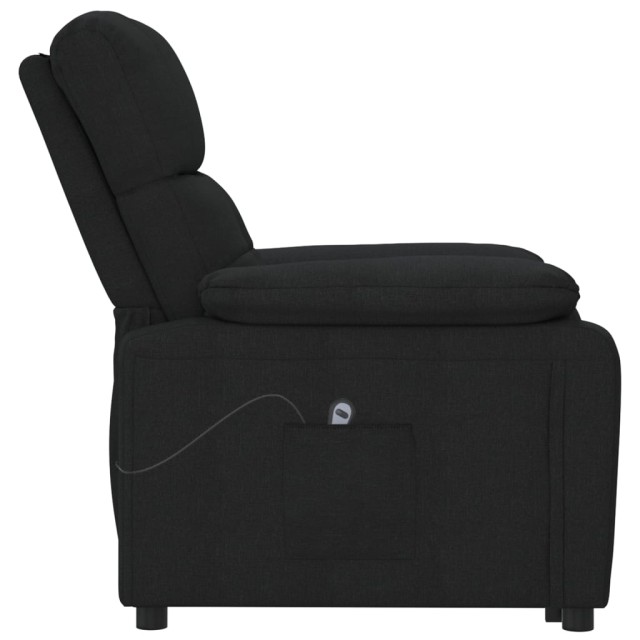 Fauteuil inclinable électrique Noir Tissu