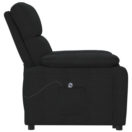 Fauteuil inclinable électrique Noir Tissu