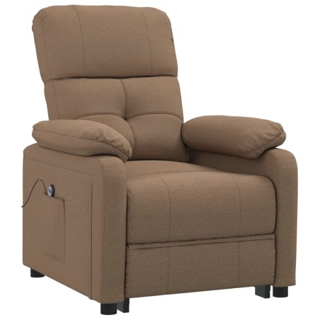 Fauteuil inclinable électrique Marron Tissu