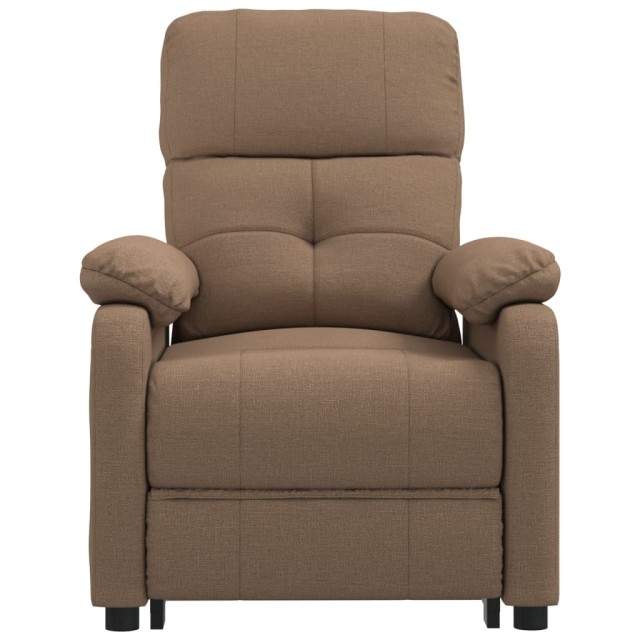 Fauteuil inclinable électrique Marron Tissu