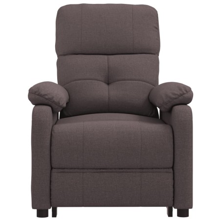 Fauteuil inclinable électrique Marron foncé Tissu