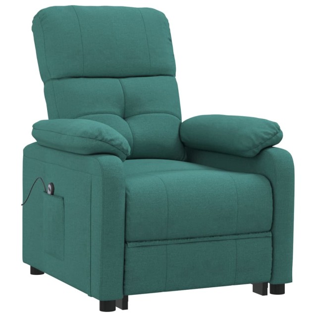 Fauteuil inclinable électrique Vert foncé Tissu
